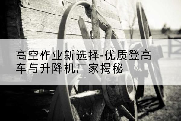 老边登高车厂家-高空作业新选择-优质登高车与升降机厂家揭秘