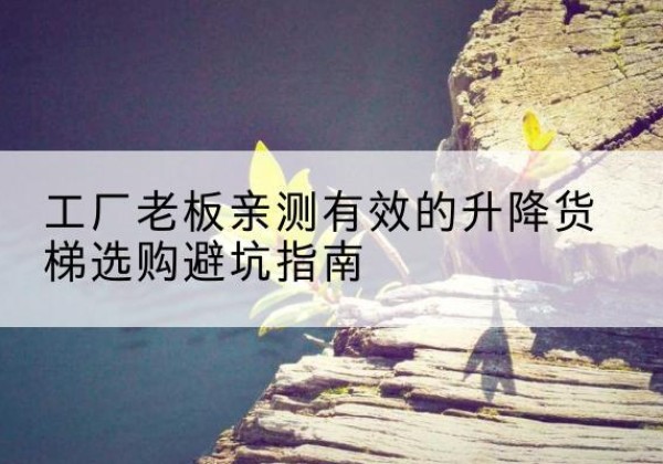 老边升降货梯怎么选-工厂老板亲测有效的升降货梯选购避坑指南